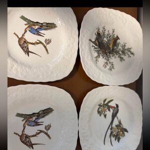 English Alfred Meakin Birds of America Luncheon 4 Plates